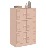 VidaXL Dressoir 67x39x107 cm staal roze