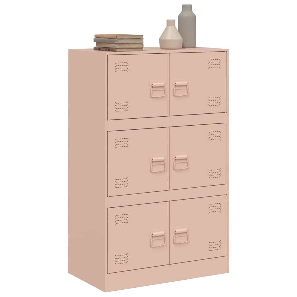 VidaXL Dressoir 67x39x107 cm staal roze