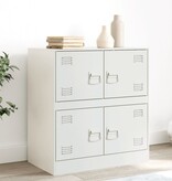 VidaXL Dressoir 67x39x73 cm staal wit