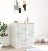 VidaXL Dressoir 67x39x73 cm staal wit