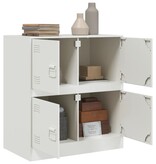 VidaXL Dressoir 67x39x73 cm staal wit