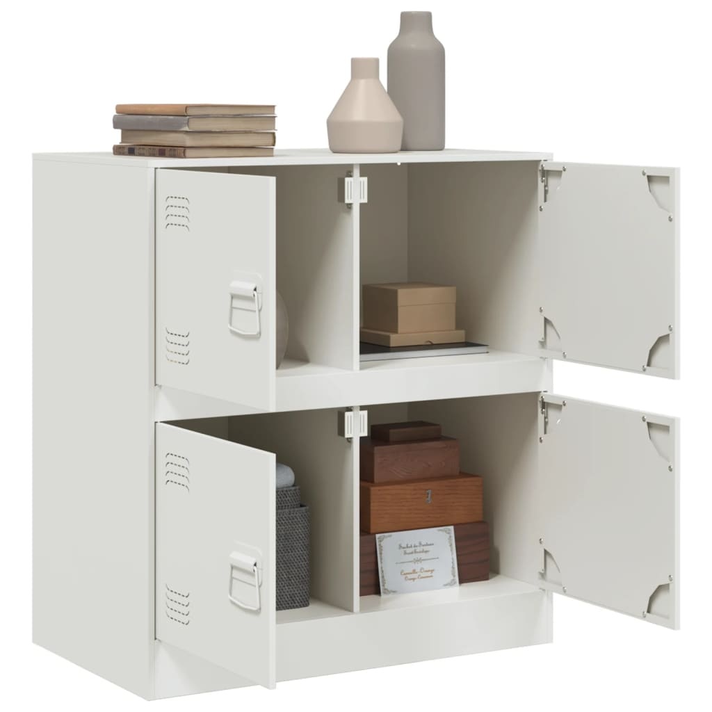 VidaXL Dressoir 67x39x73 cm staal wit