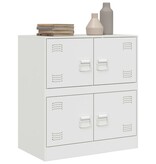 VidaXL Dressoir 67x39x73 cm staal wit