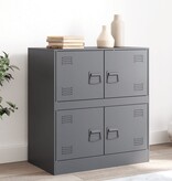 VidaXL Dressoir 67x39x73 cm staal antracietkleurig