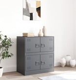 VidaXL Dressoir 67x39x73 cm staal antracietkleurig