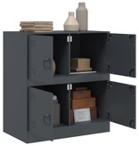 VidaXL Dressoir 67x39x73 cm staal antracietkleurig