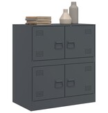 VidaXL Dressoir 67x39x73 cm staal antracietkleurig