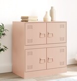 VidaXL Dressoir 67x39x73 cm staal roze