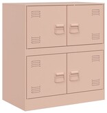 VidaXL Dressoir 67x39x73 cm staal roze