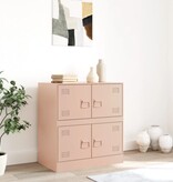 VidaXL Dressoir 67x39x73 cm staal roze