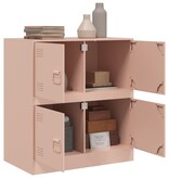 VidaXL Dressoir 67x39x73 cm staal roze