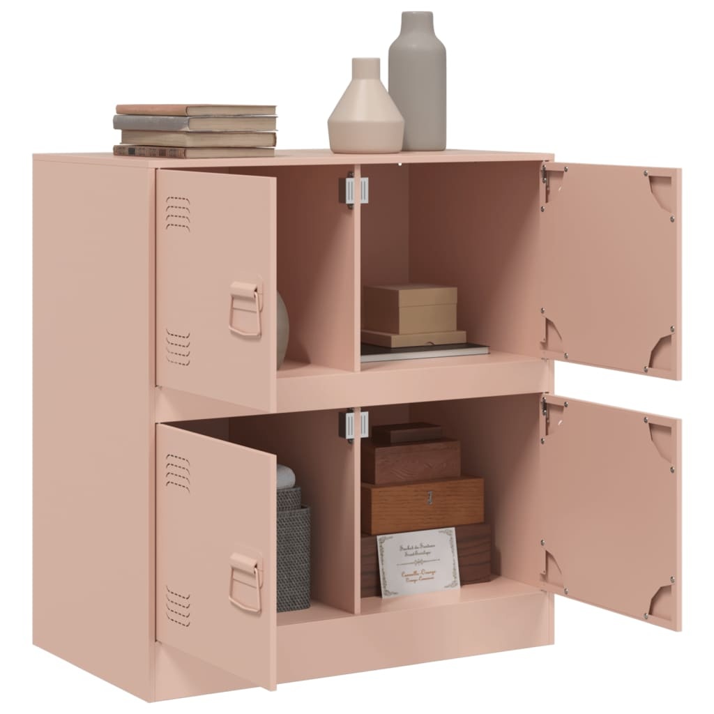 VidaXL Dressoir 67x39x73 cm staal roze