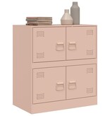 VidaXL Dressoir 67x39x73 cm staal roze