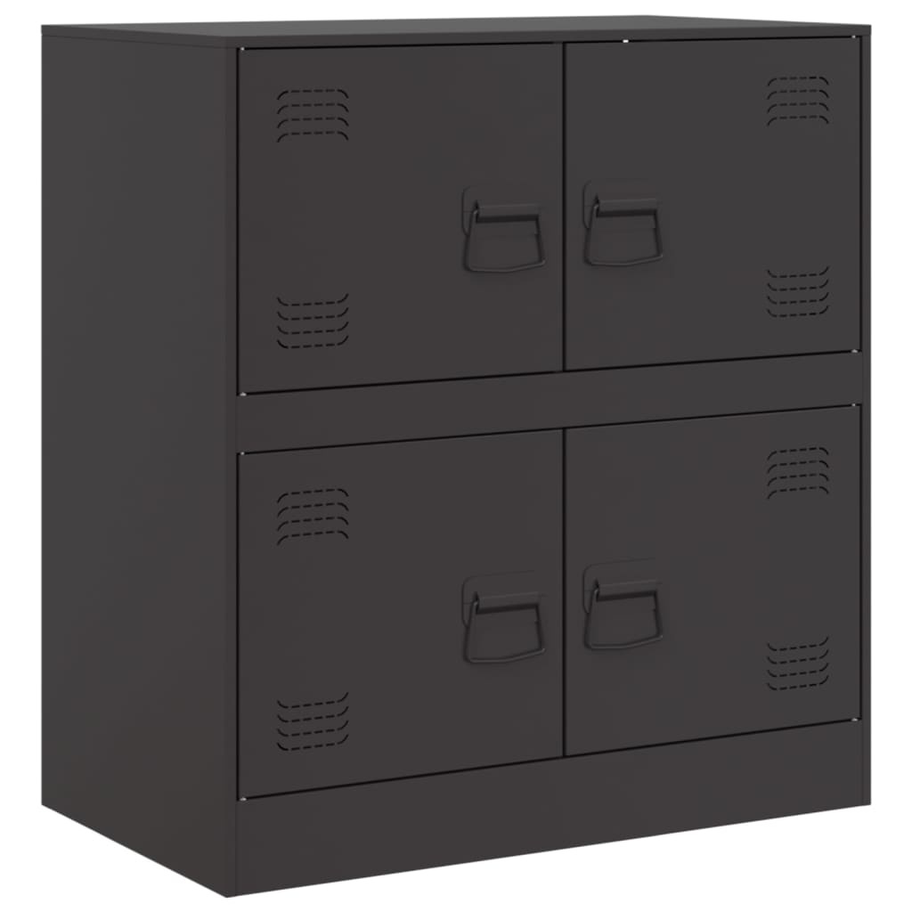 VidaXL Dressoir 67x39x73 cm staal zwart