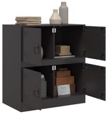 VidaXL Dressoir 67x39x73 cm staal zwart