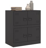 VidaXL Dressoir 67x39x73 cm staal zwart