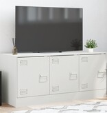 VidaXL Tv-meubel 99x39x44 cm staal wit