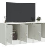 VidaXL Tv-meubel 99x39x44 cm staal wit