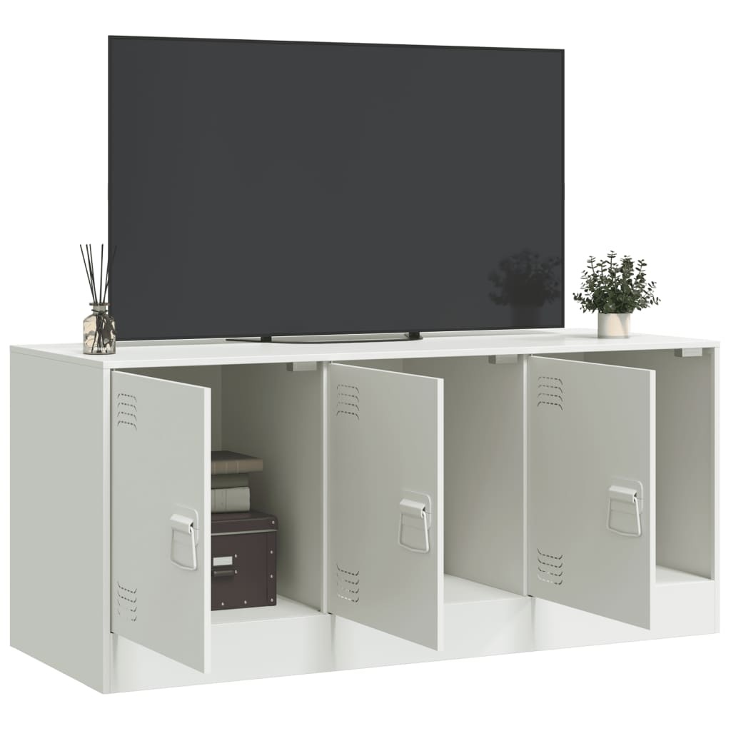 VidaXL Tv-meubel 99x39x44 cm staal wit