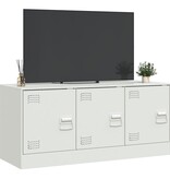 VidaXL Tv-meubel 99x39x44 cm staal wit