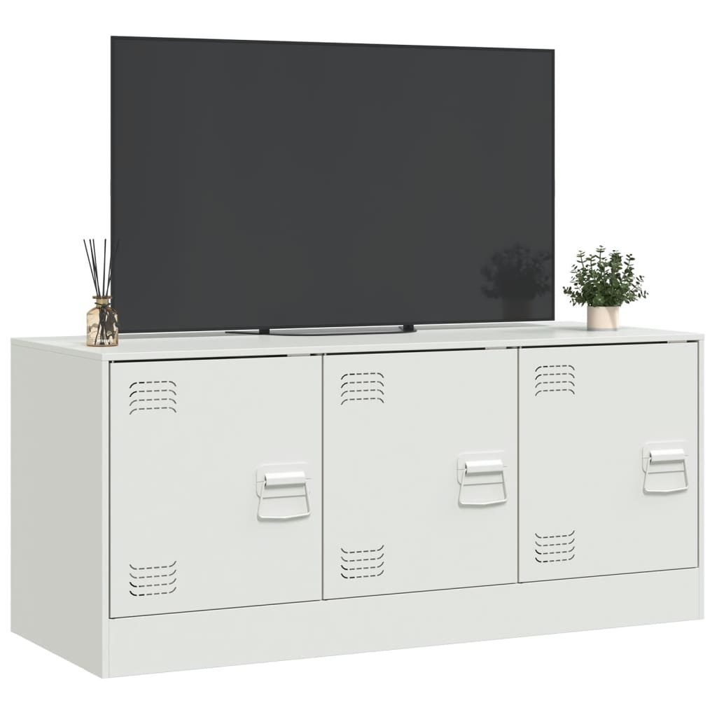 VidaXL Tv-meubel 99x39x44 cm staal wit