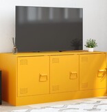 VidaXL Tv-meubel 99x39x44 cm staal mosterdgeel