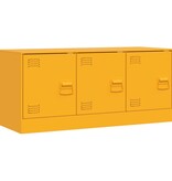 VidaXL Tv-meubel 99x39x44 cm staal mosterdgeel