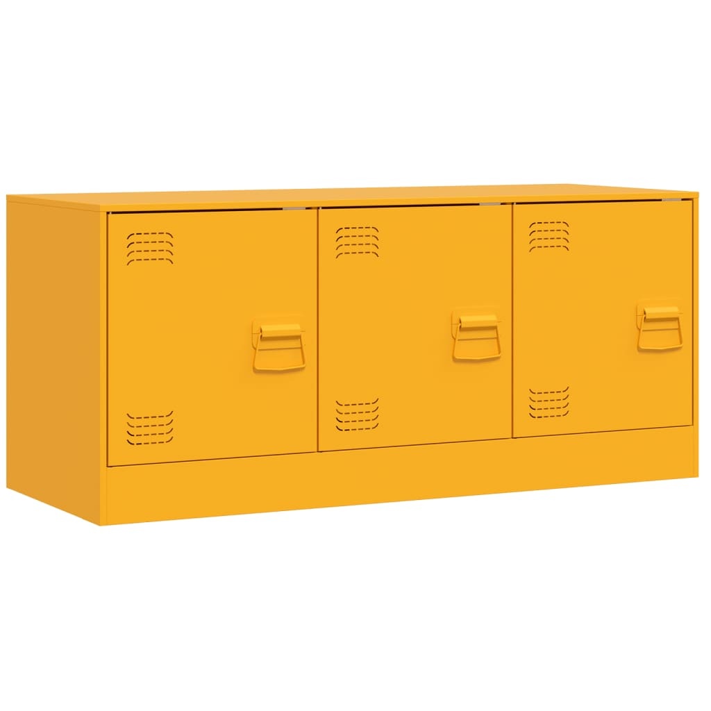 VidaXL Tv-meubel 99x39x44 cm staal mosterdgeel