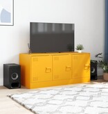 VidaXL Tv-meubel 99x39x44 cm staal mosterdgeel