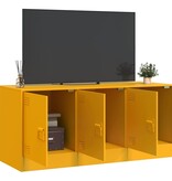 VidaXL Tv-meubel 99x39x44 cm staal mosterdgeel