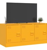 VidaXL Tv-meubel 99x39x44 cm staal mosterdgeel