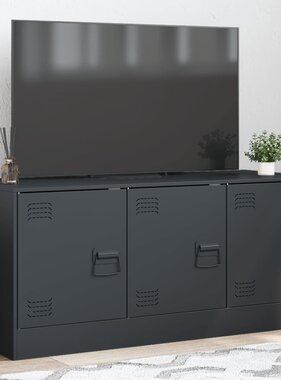 VidaXL Tv-meubel 99x39x44 cm staal antracietkleurig