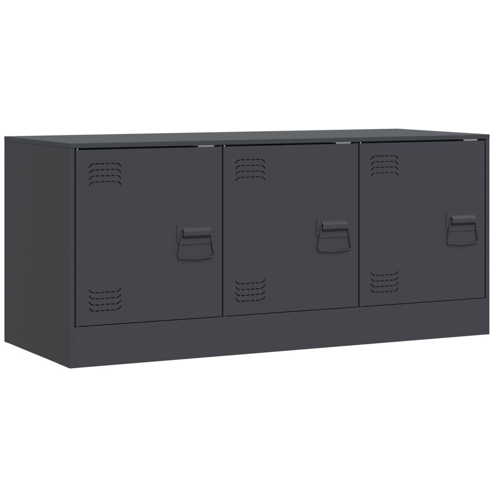 VidaXL Tv-meubel 99x39x44 cm staal antracietkleurig