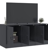 VidaXL Tv-meubel 99x39x44 cm staal antracietkleurig