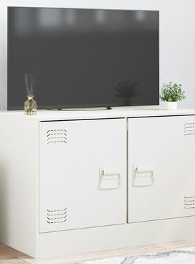 VidaXL Tv-meubel 67x39x44 cm staal wit