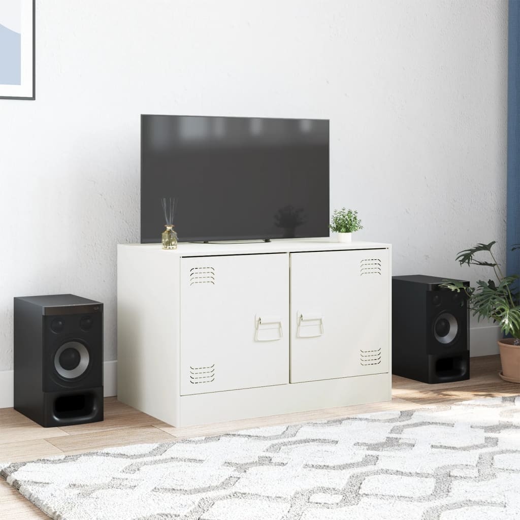 VidaXL Tv-meubel 67x39x44 cm staal wit