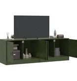 VidaXL Tv-meubelen 2 st 67x39x44 cm staal olijfgroen