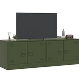 VidaXL Tv-meubelen 2 st 67x39x44 cm staal olijfgroen