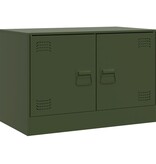 VidaXL Tv-meubelen 2 st 67x39x44 cm staal olijfgroen