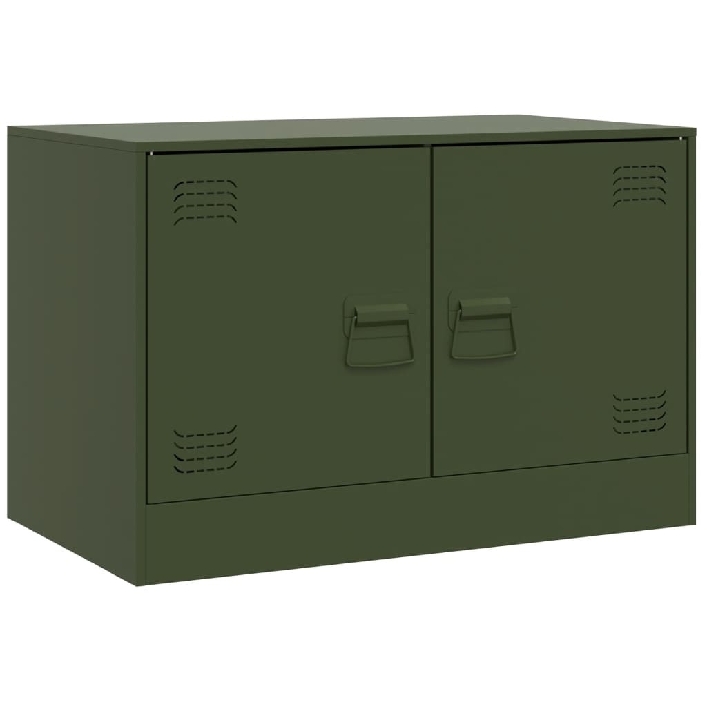 VidaXL Tv-meubelen 2 st 67x39x44 cm staal olijfgroen