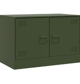 VidaXL Tv-meubel 67x39x44 cm staal olijfgroen