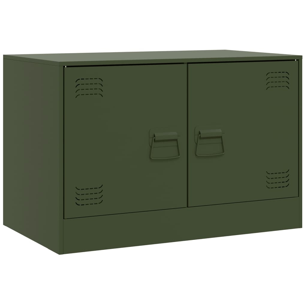 VidaXL Tv-meubel 67x39x44 cm staal olijfgroen