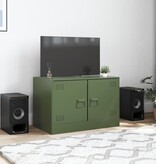 VidaXL Tv-meubel 67x39x44 cm staal olijfgroen