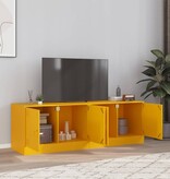 VidaXL Tv-meubelen 2 st 67x39x44 cm staal mosterdgeel
