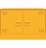 VidaXL Tv-meubelen 2 st 67x39x44 cm staal mosterdgeel