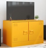 VidaXL Tv-meubel 67x39x44 cm staal mosterdgeel
