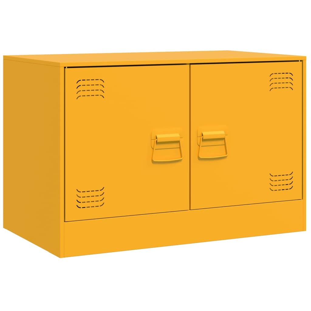 VidaXL Tv-meubel 67x39x44 cm staal mosterdgeel