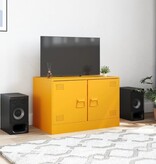 VidaXL Tv-meubel 67x39x44 cm staal mosterdgeel
