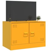 VidaXL Tv-meubel 67x39x44 cm staal mosterdgeel