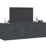 VidaXL Tv-meubelen 2 st 67x39x44 cm staal antracietkleurig